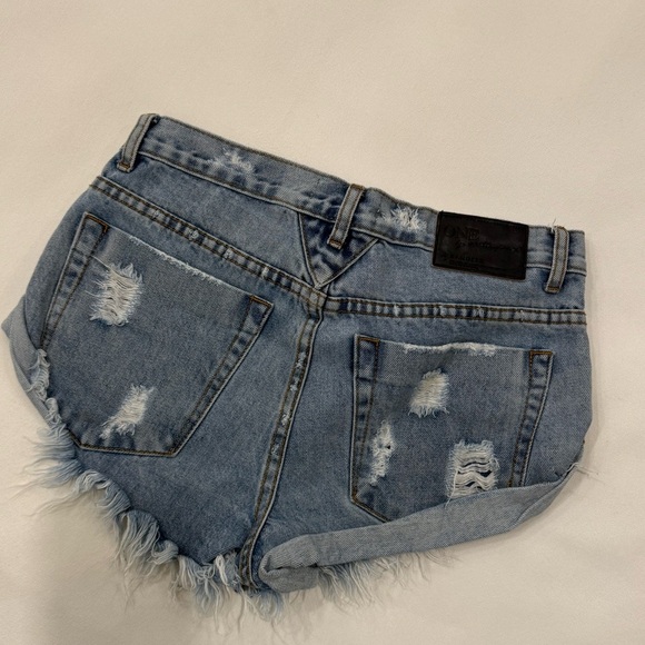 One Teaspoon Bandit Denim Shorts Cut Offs Distressed Size 24 *NWOT - Picture 6 of 9